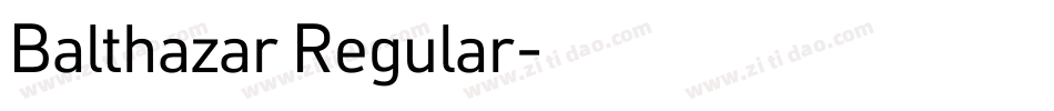 Balthazar Regular字体转换